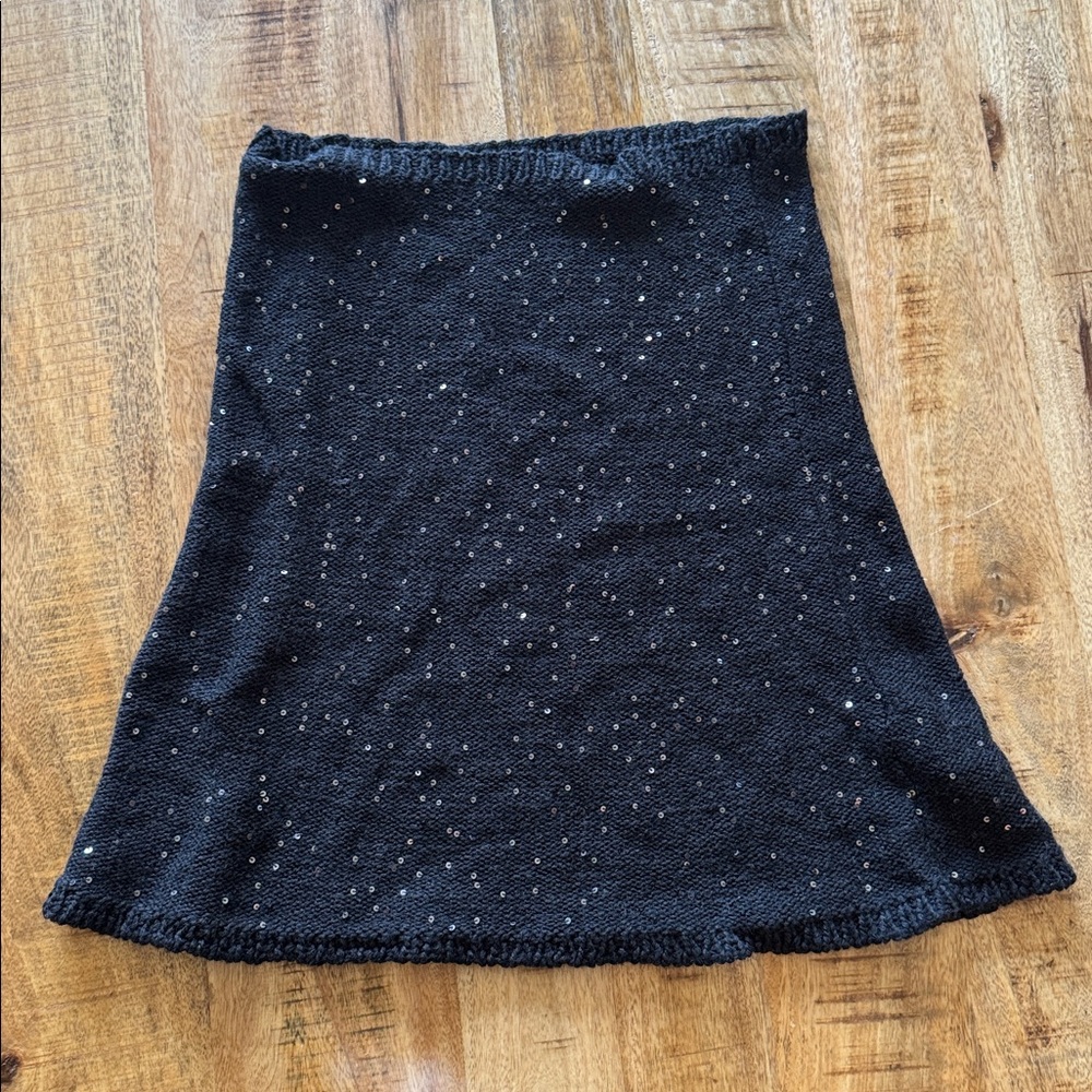 Eileen Fisher 100% virgin wool sequin Sparkle infinity Knit scarf Capelet NWOT